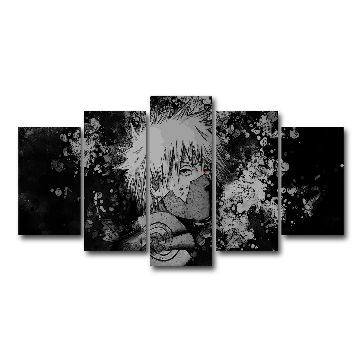 AUTO-MOCKUP WHITE | Naruto Kakashi | 5 Piece | Gallery Wrap Canvas | group=5_normal