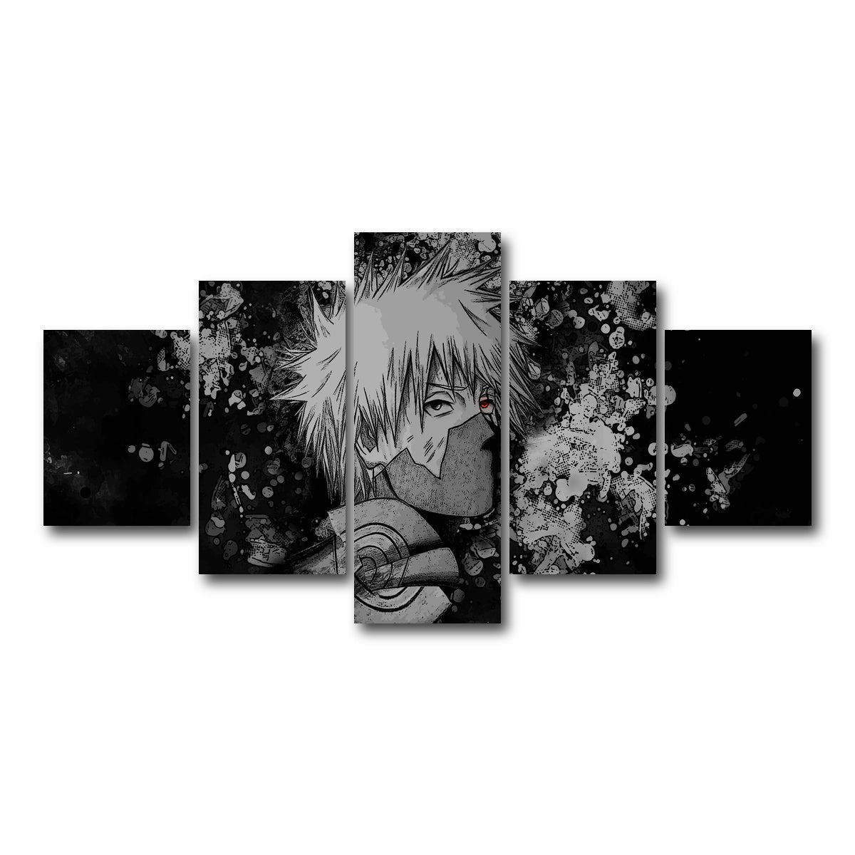 AUTO-MOCKUP WHITE | Naruto Kakashi | 5 Piece | Gallery Wrap Canvas | group=5_short