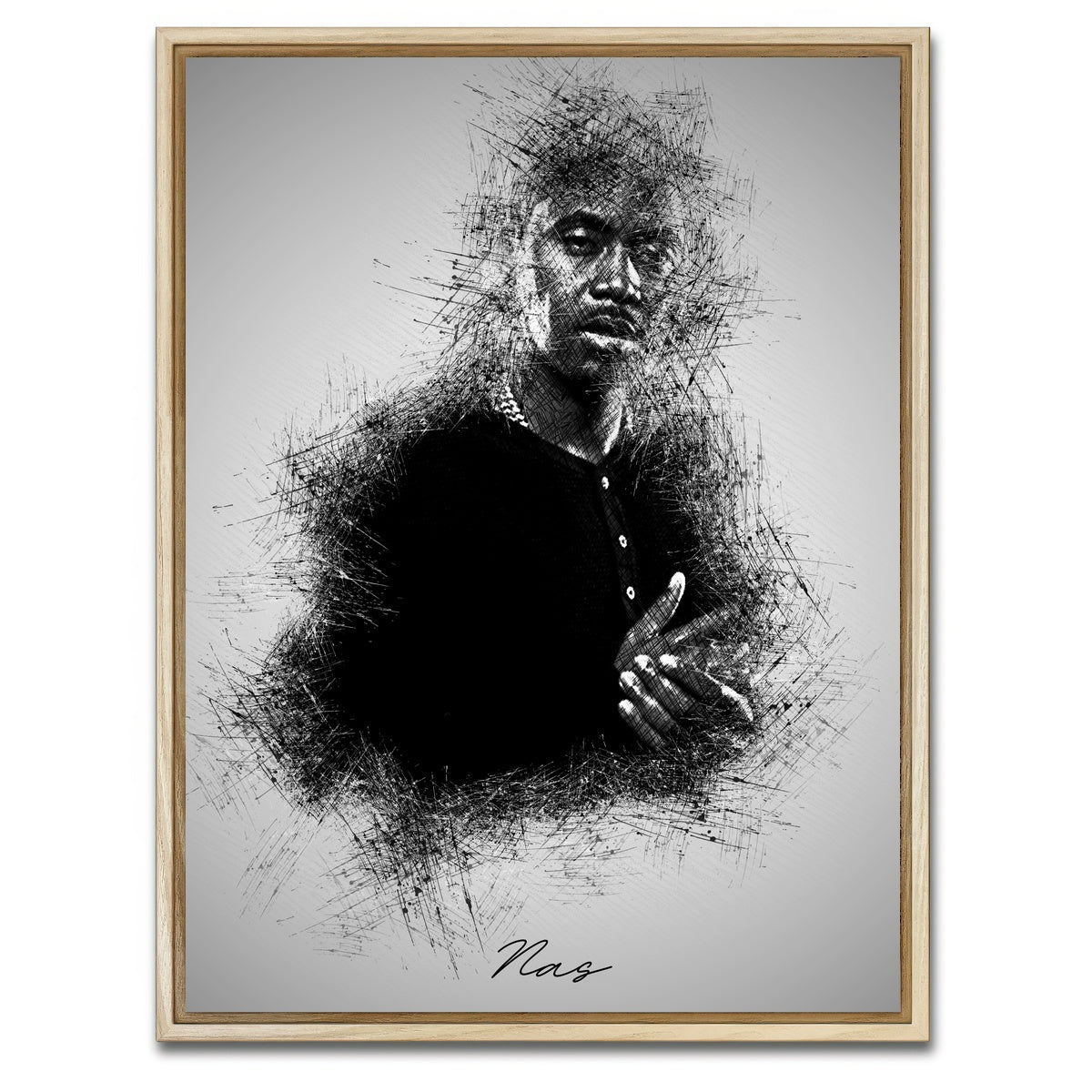 AUTO-MOCKUP WHITE | Nas | 1 Piece | Natural Framed Canvas | group=3x4