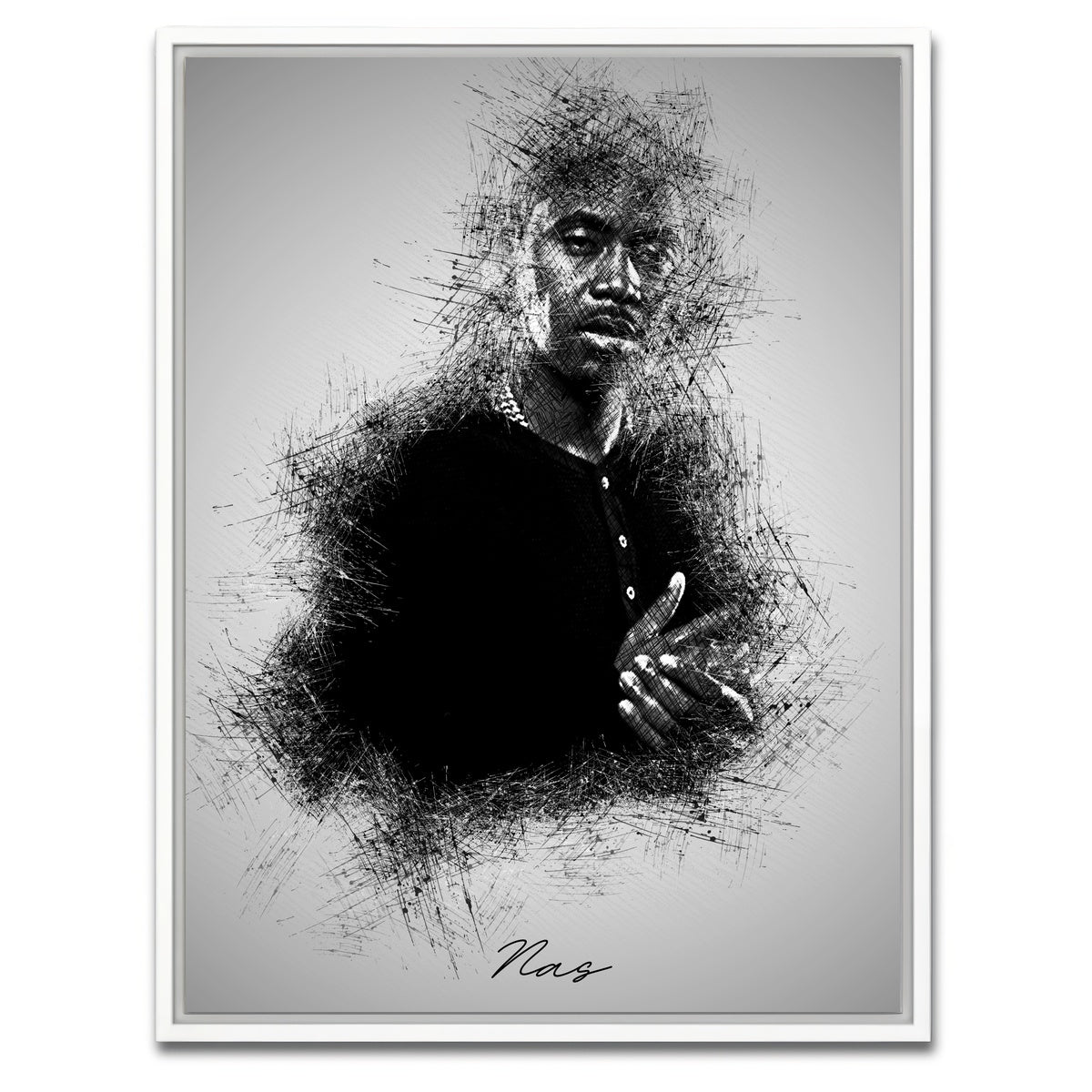 AUTO-MOCKUP WHITE | Nas | 1 Piece | White Framed Canvas | group=3x4