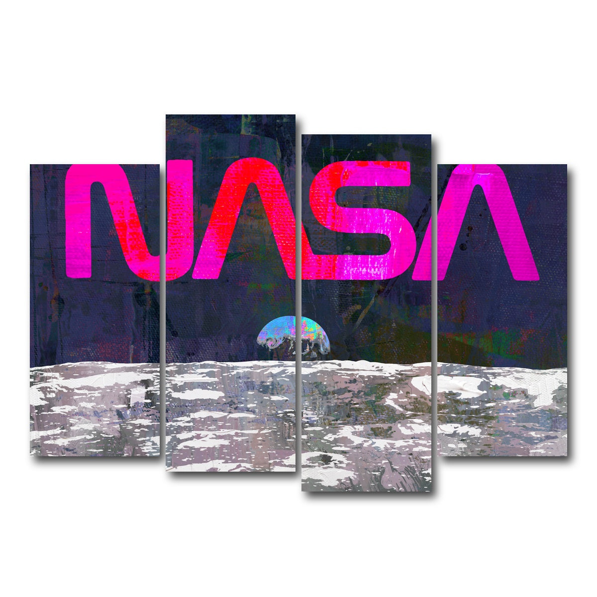 AUTO-MOCKUP WHITE | Nasa Moon | 4 Piece | Gallery Wrap Canvas | group=4_normal