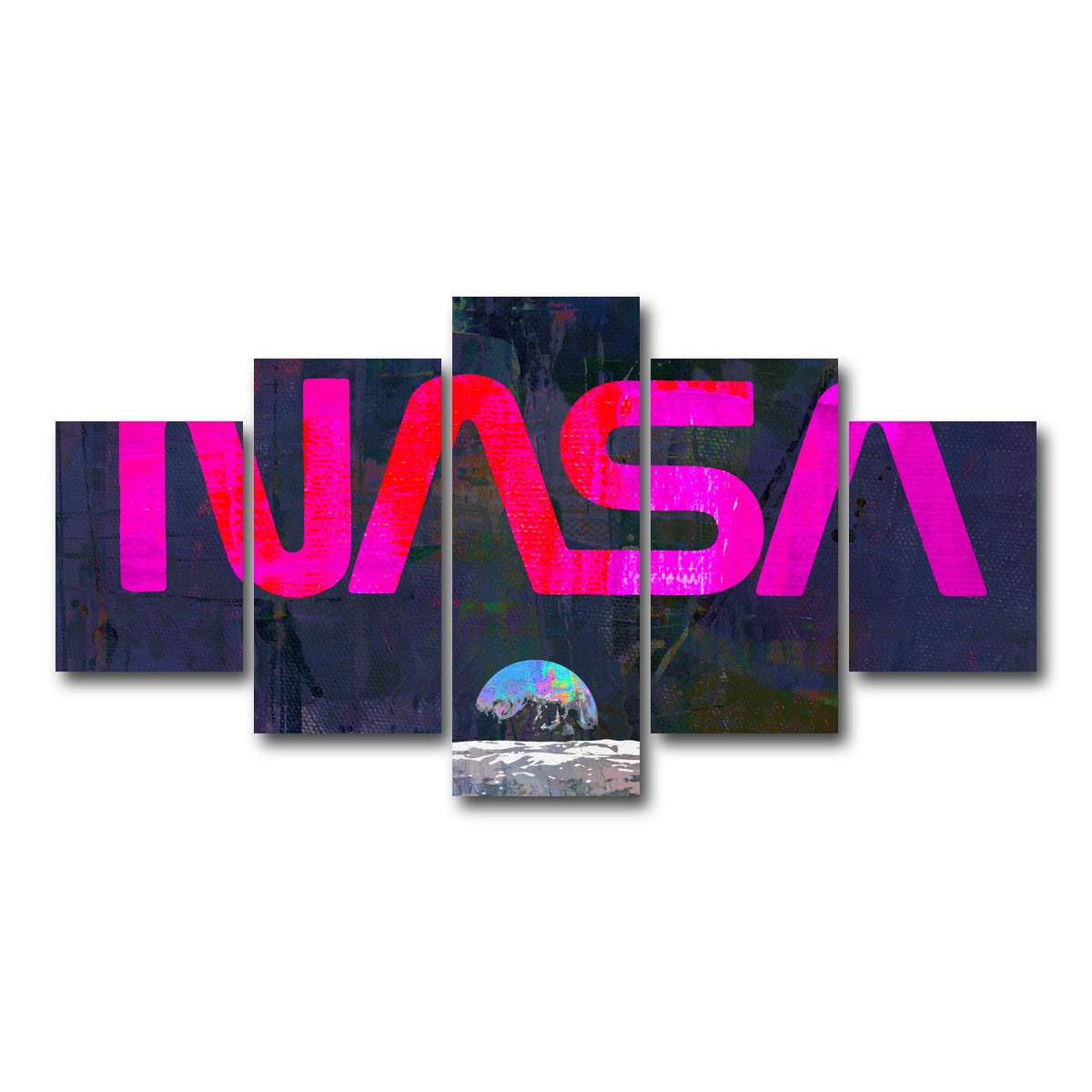 AUTO-MOCKUP WHITE | Nasa Moon | 5 Piece | Gallery Wrap Canvas | group=5_short