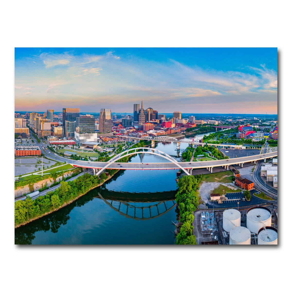 AUTO-MOCKUP WHITE | Nashville Aerial | 1 Piece | Gallery Wrap Canvas | group=4x3