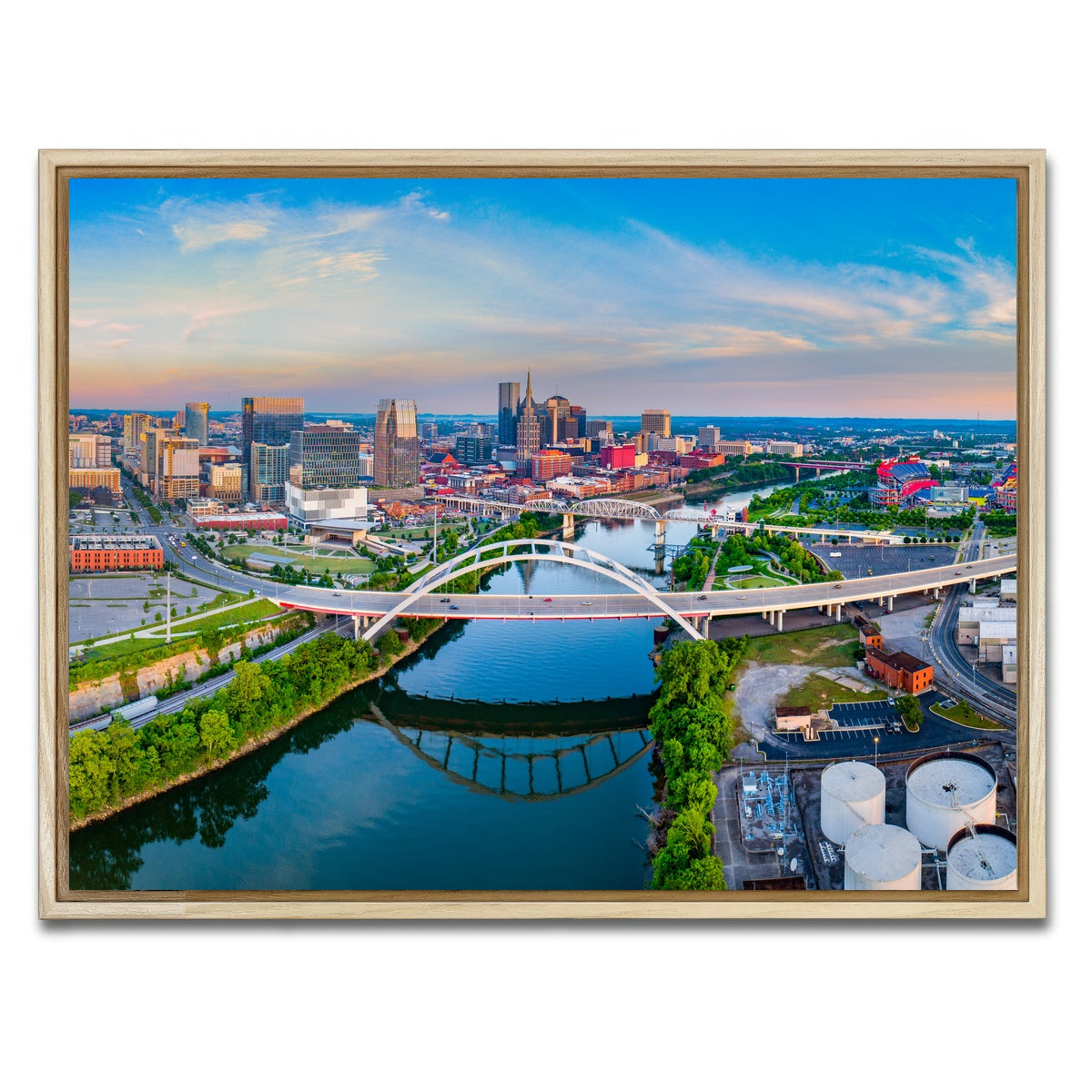 AUTO-MOCKUP WHITE | Nashville Aerial | 1 Piece | Natural Framed Canvas | group=4x3