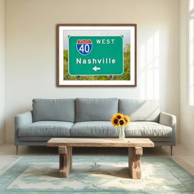 AUTO-MOCKUP ROOM | Nashville Interstate 40 Wall Art