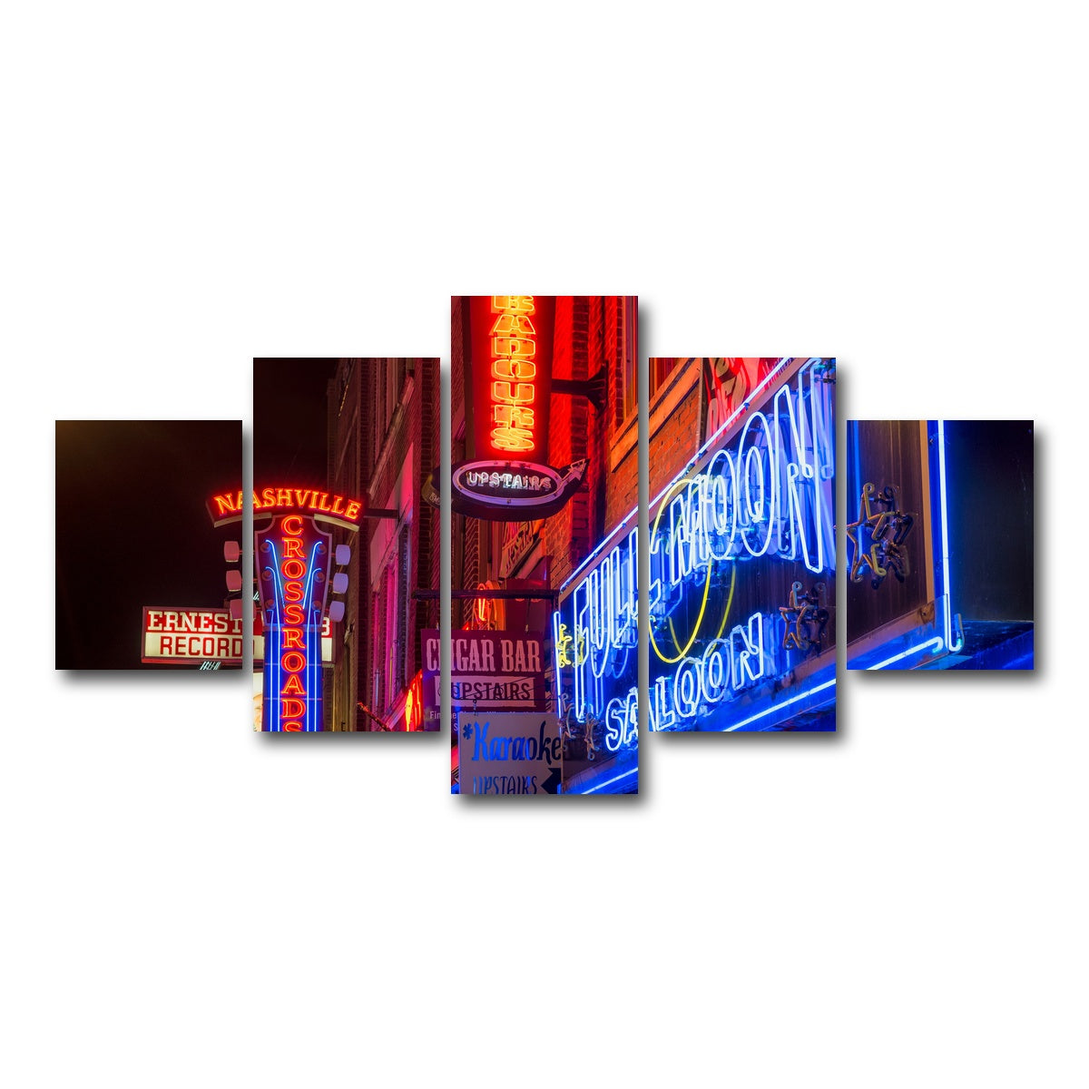 AUTO-MOCKUP WHITE | Nashville Music Row | 5 Piece | Gallery Wrap Canvas | group=5_short