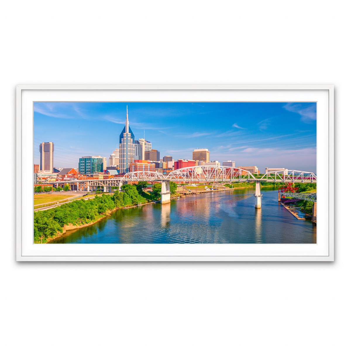 Framed Print 2x1 White