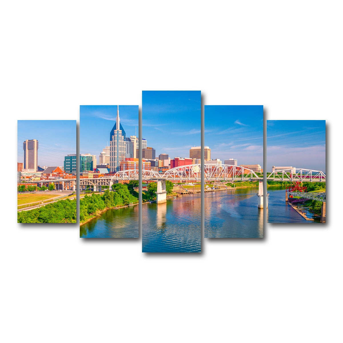 AUTO-MOCKUP WHITE | Nashville Tennessee | 5 Piece | Gallery Wrap Canvas | group=5_normal