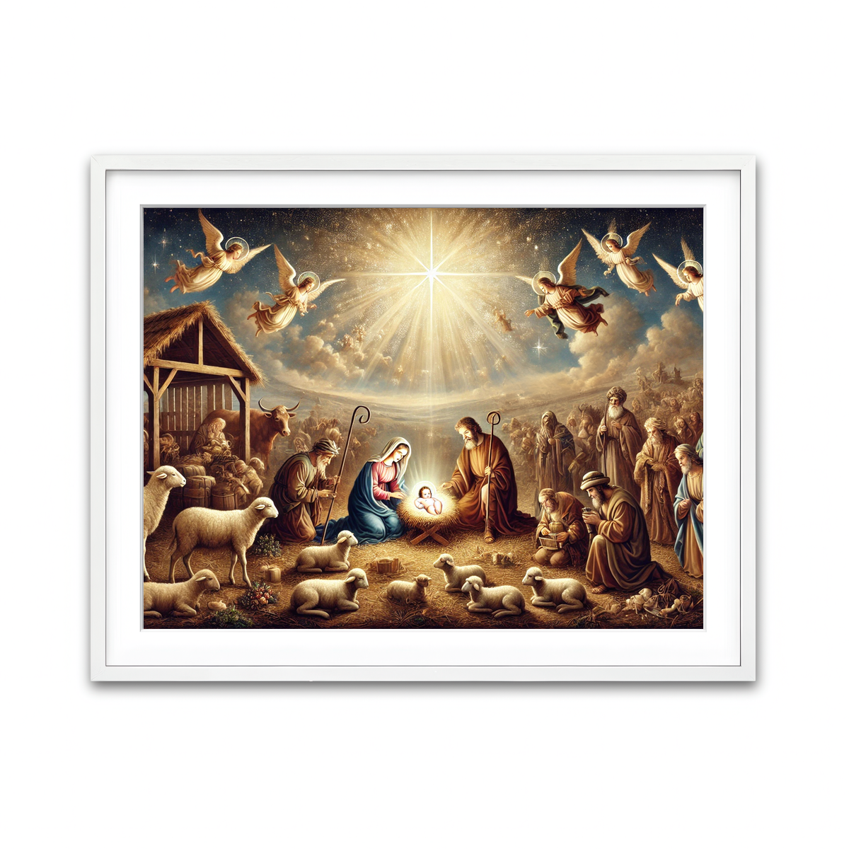 Framed Print 4x3 White