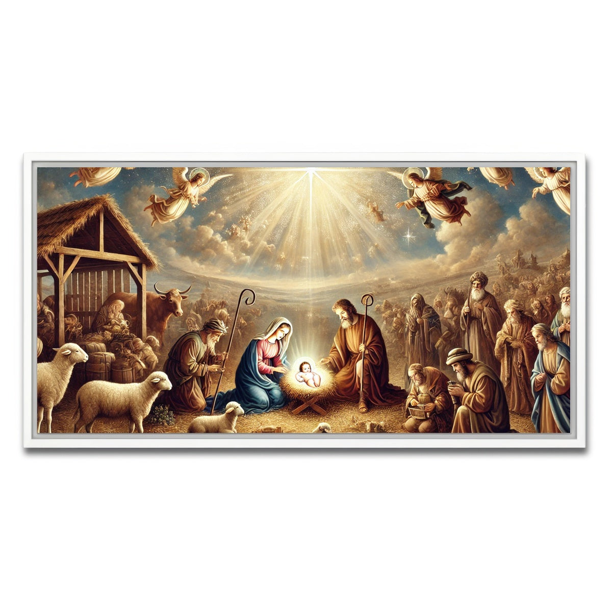 AUTO-MOCKUP WHITE | Nativity | 1 Piece | White Framed Canvas | group=2x1