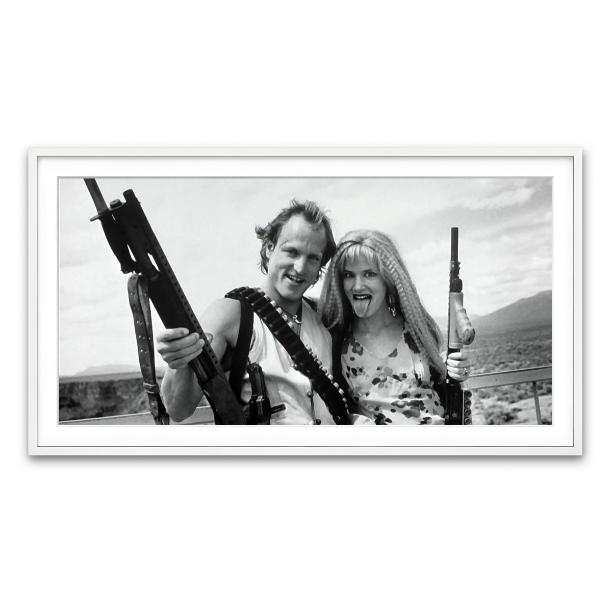 Framed Print 2x1 White