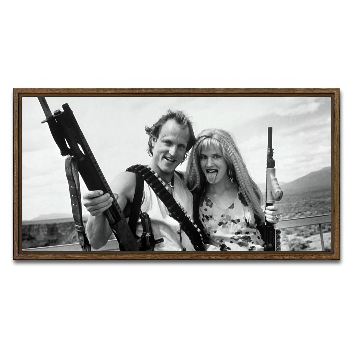 AUTO-MOCKUP WHITE | Natural Born Killers | 1 Piece | Walnut Framed Canvas | group=2x1