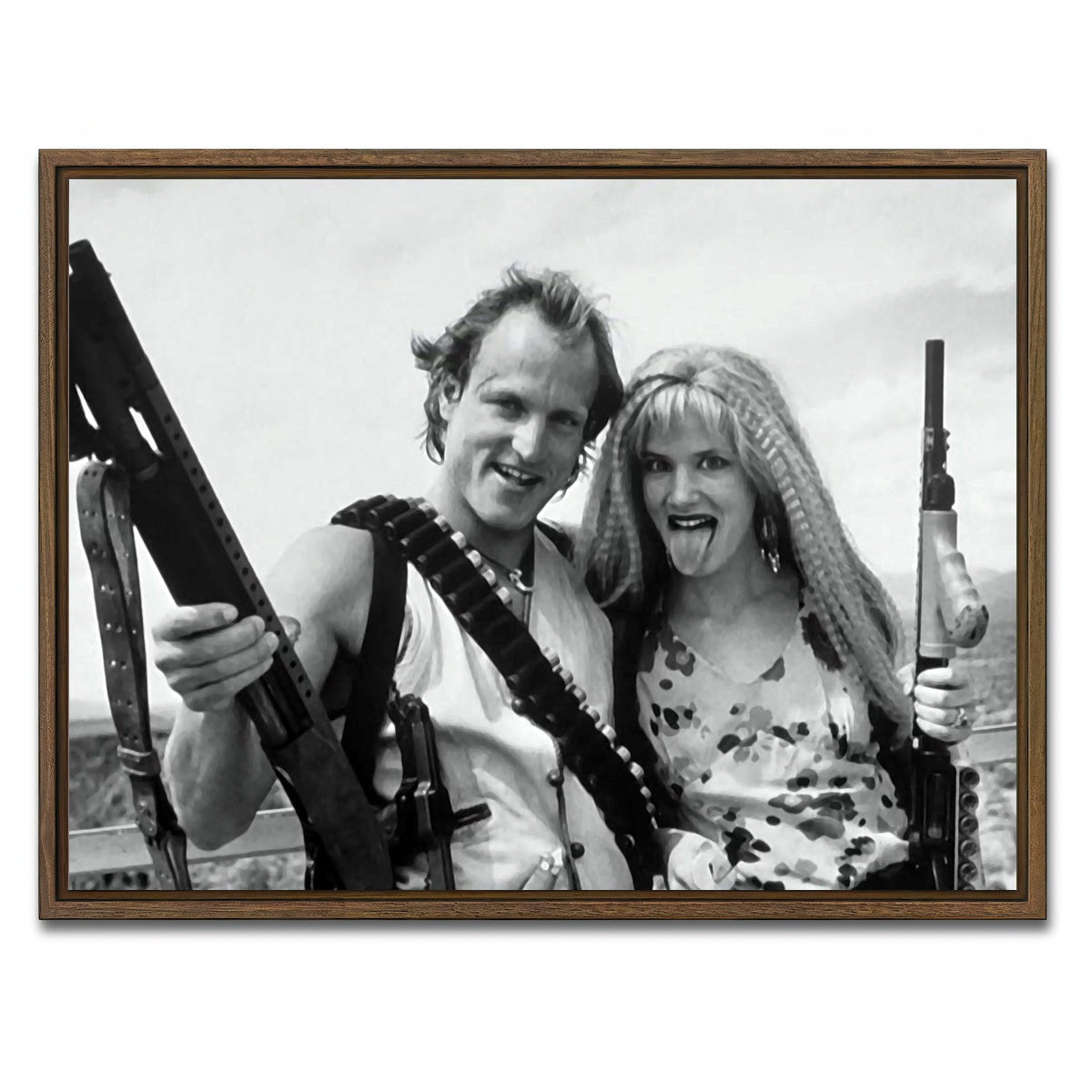 AUTO-MOCKUP WHITE | Natural Born Killers | 1 Piece | Walnut Framed Canvas | group=4x3