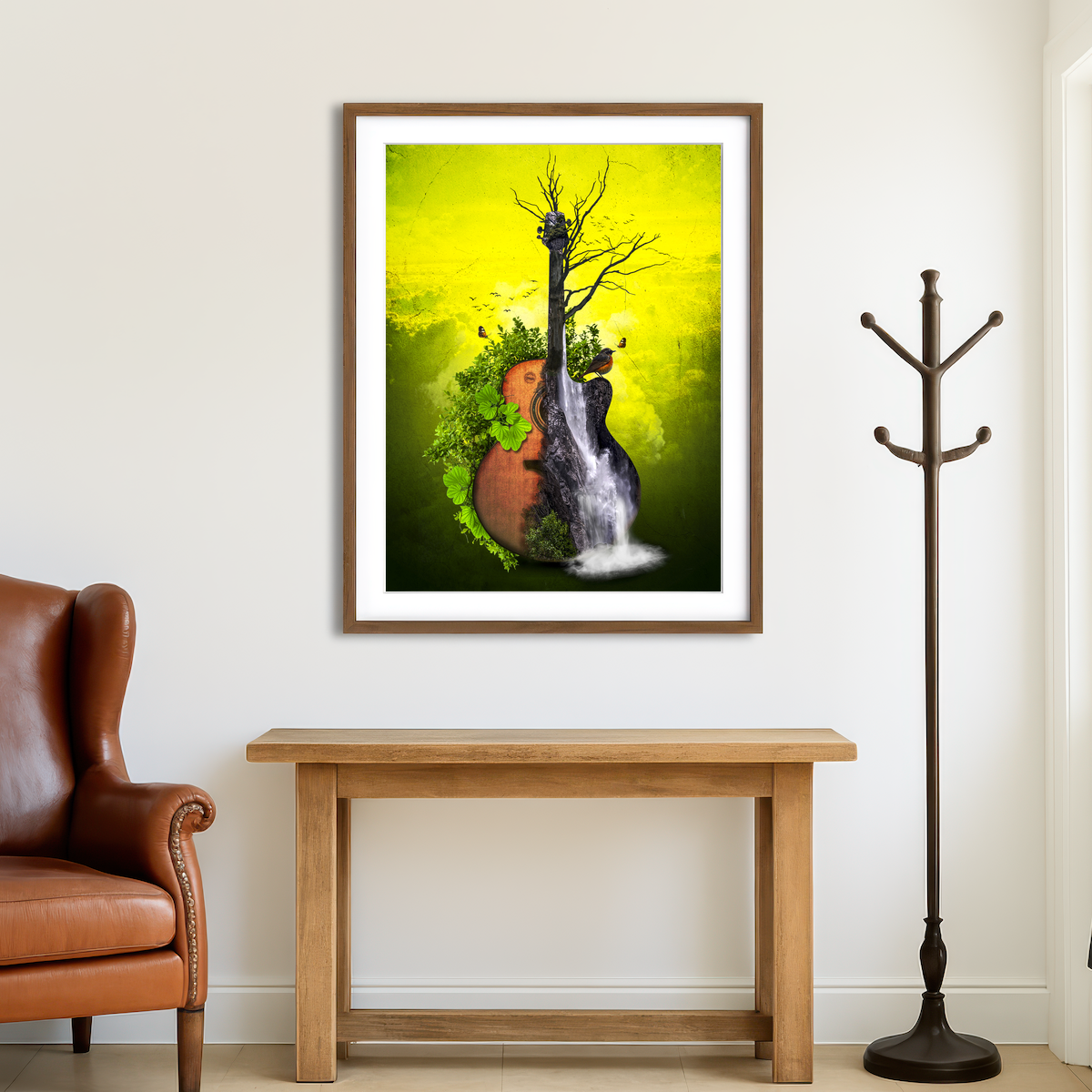 AUTO-MOCKUP ROOM | Nature Guitar Wall Art