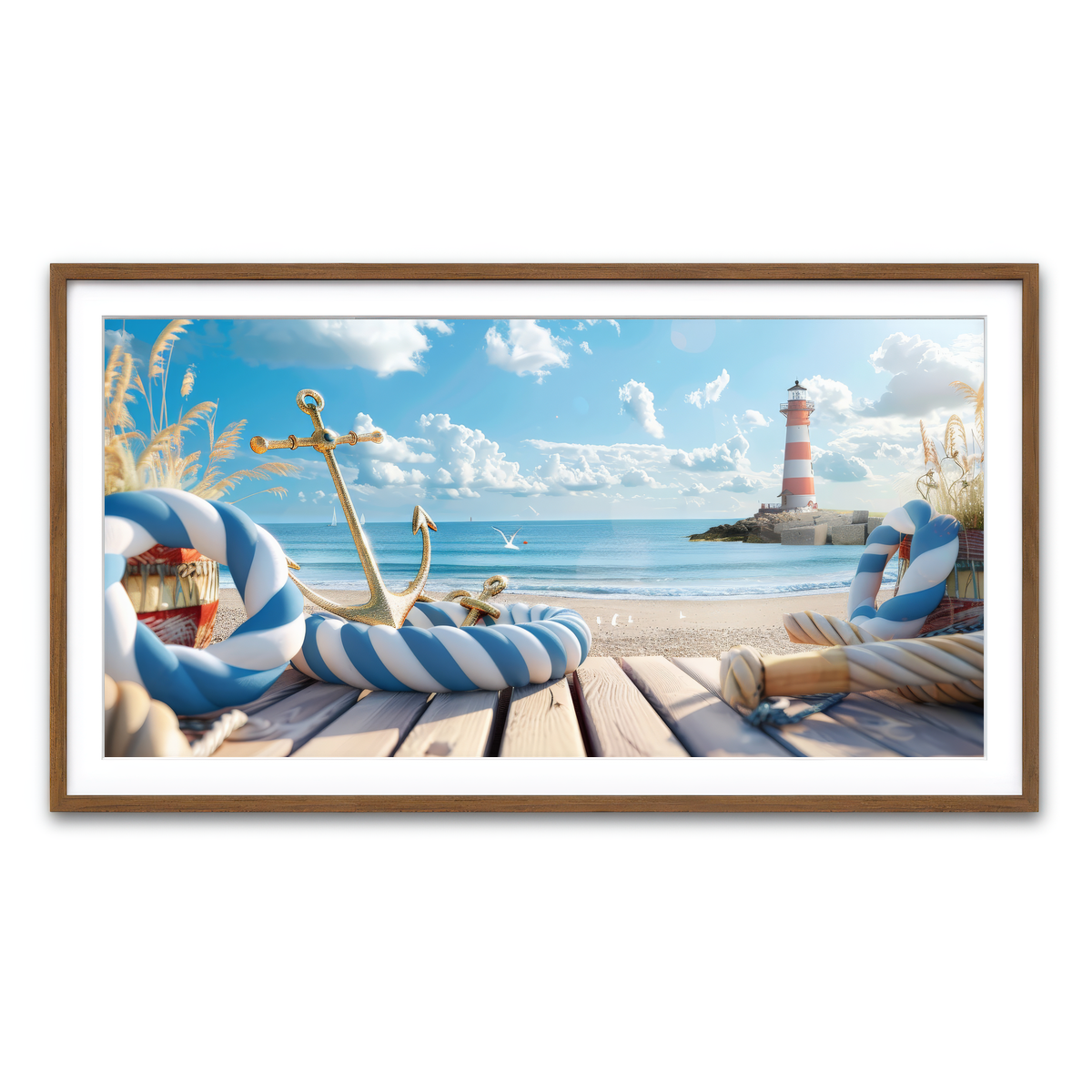 Framed Print 2x1 Walnut