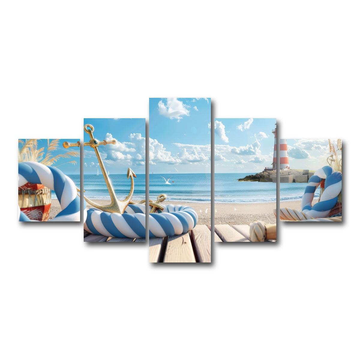 AUTO-MOCKUP WHITE | Nautical Scenery | 5 Piece | Gallery Wrap Canvas | group=5_short