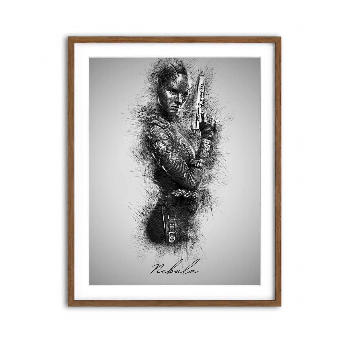 Framed Print 3x4 Walnut