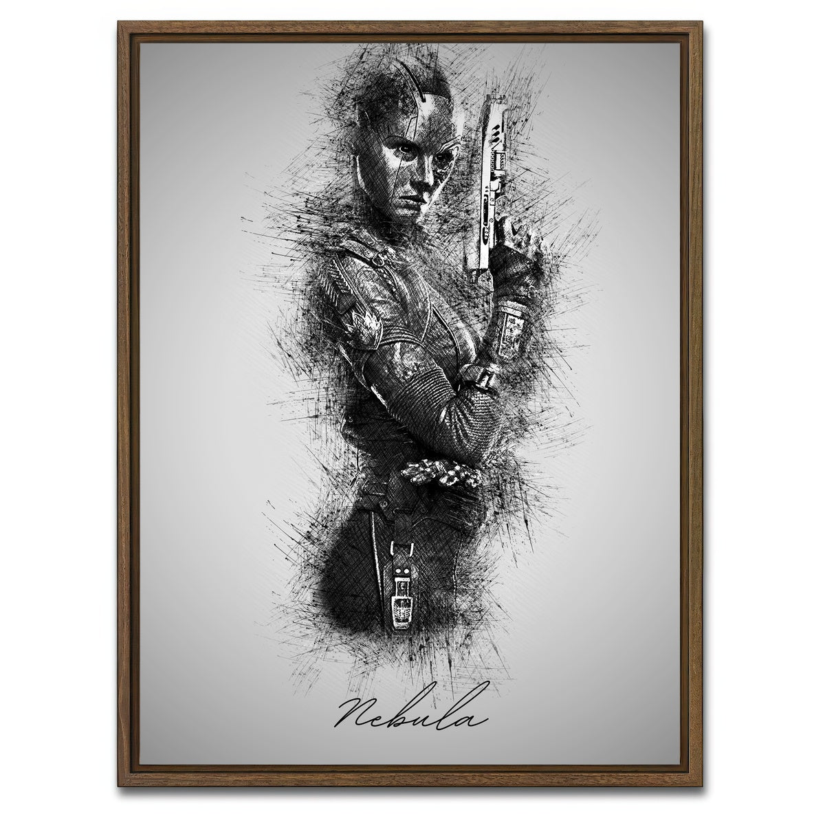 AUTO-MOCKUP WHITE | Nebula | 1 Piece | Walnut Framed Canvas | group=3x4