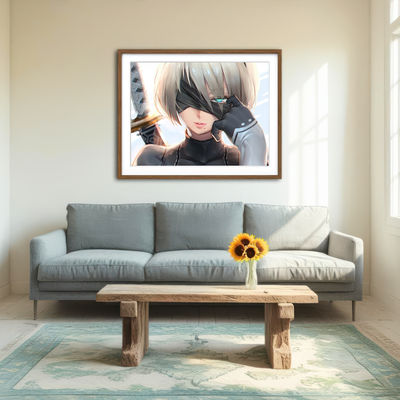 AUTO-MOCKUP ROOM | Neir Automata Wall Art