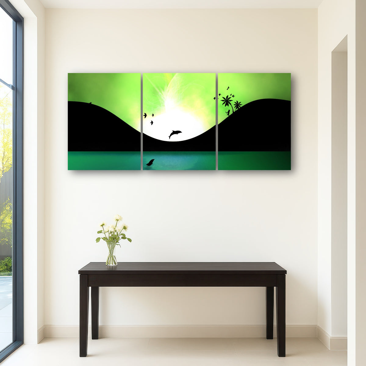 AUTO-MOCKUP ROOM | Neon Sunset Wall Art