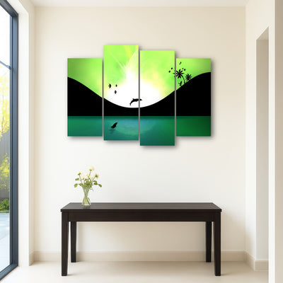 AUTO-MOCKUP ROOM | Neon Sunset Wall Art