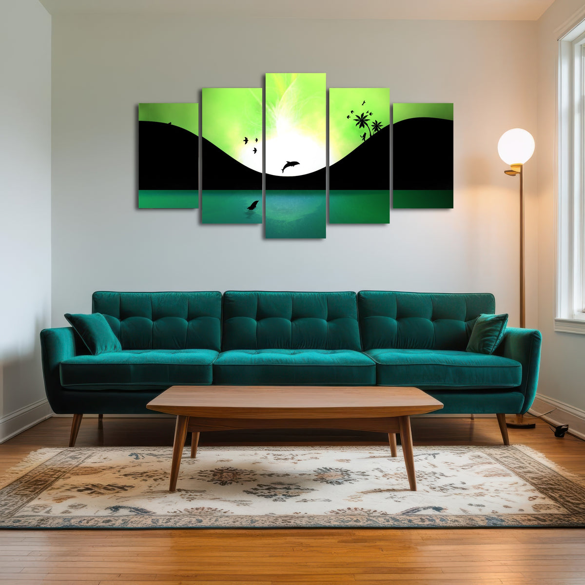 AUTO-MOCKUP ROOM | Neon Sunset Wall Art