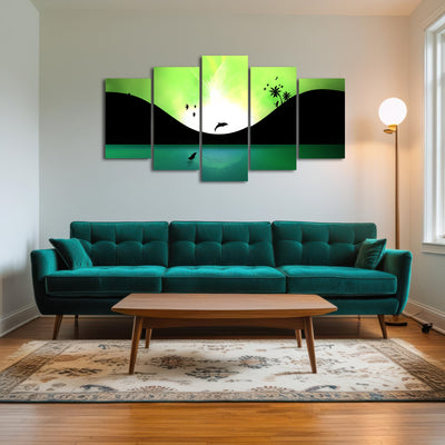 AUTO-MOCKUP ROOM | Neon Sunset Wall Art