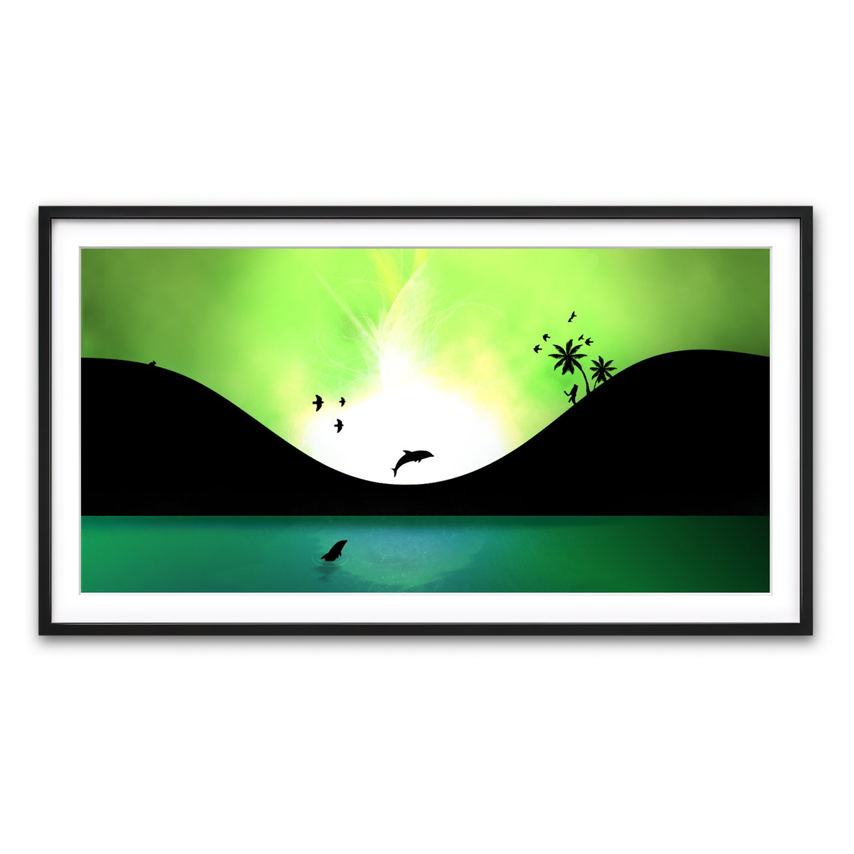 Framed Print 2x1 Black