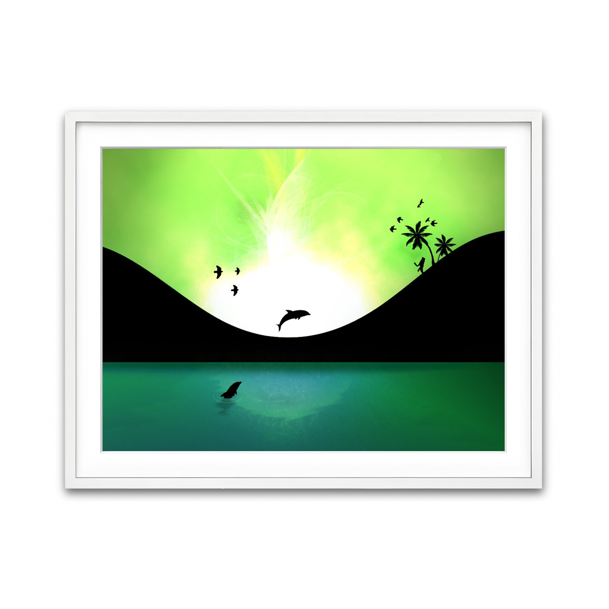 Framed Print 4x3 White