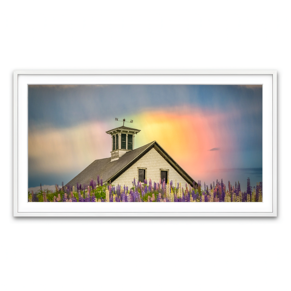 Framed Print 2x1 White