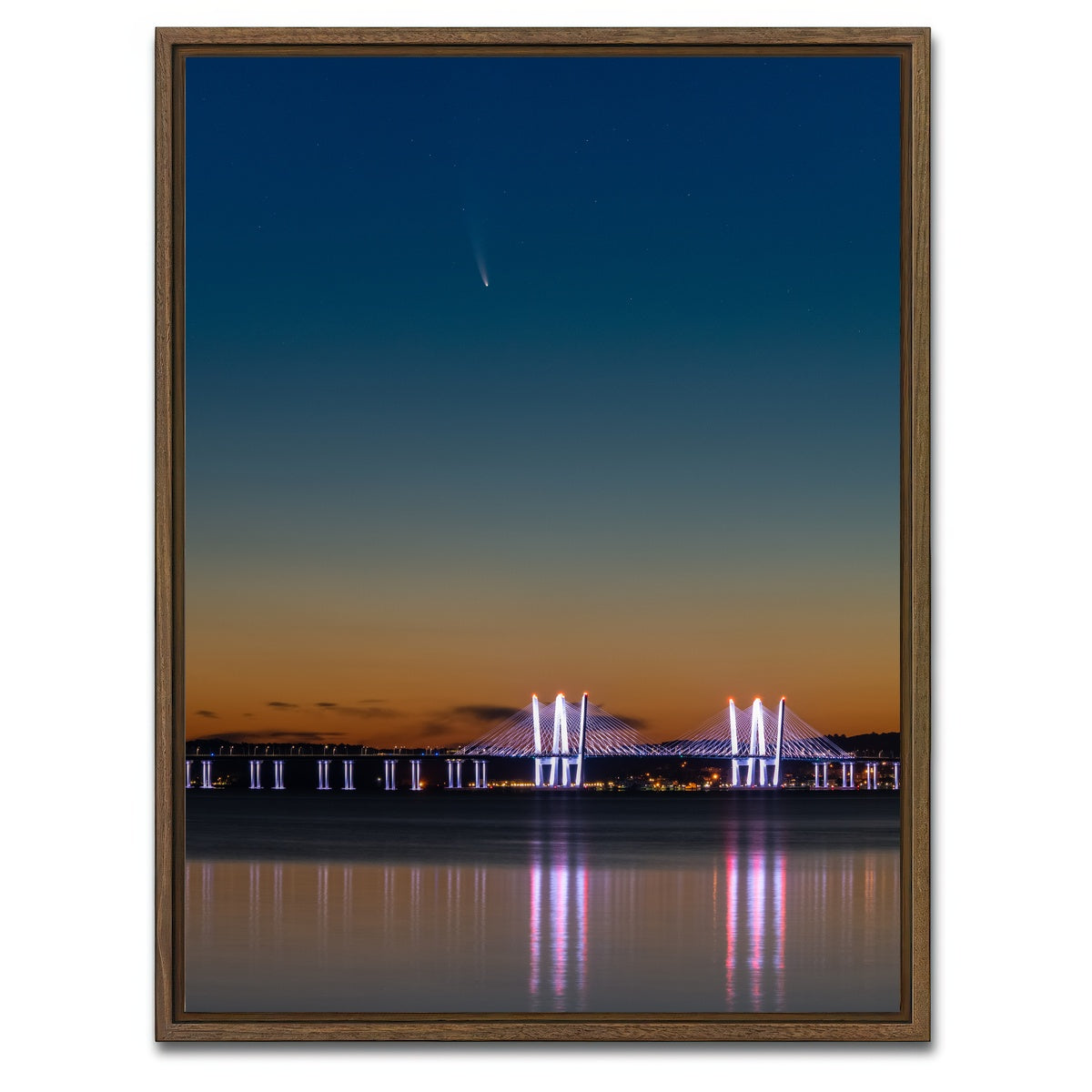 AUTO-MOCKUP WHITE | Neowise Comet | 1 Piece | Walnut Framed Canvas | group=3x4