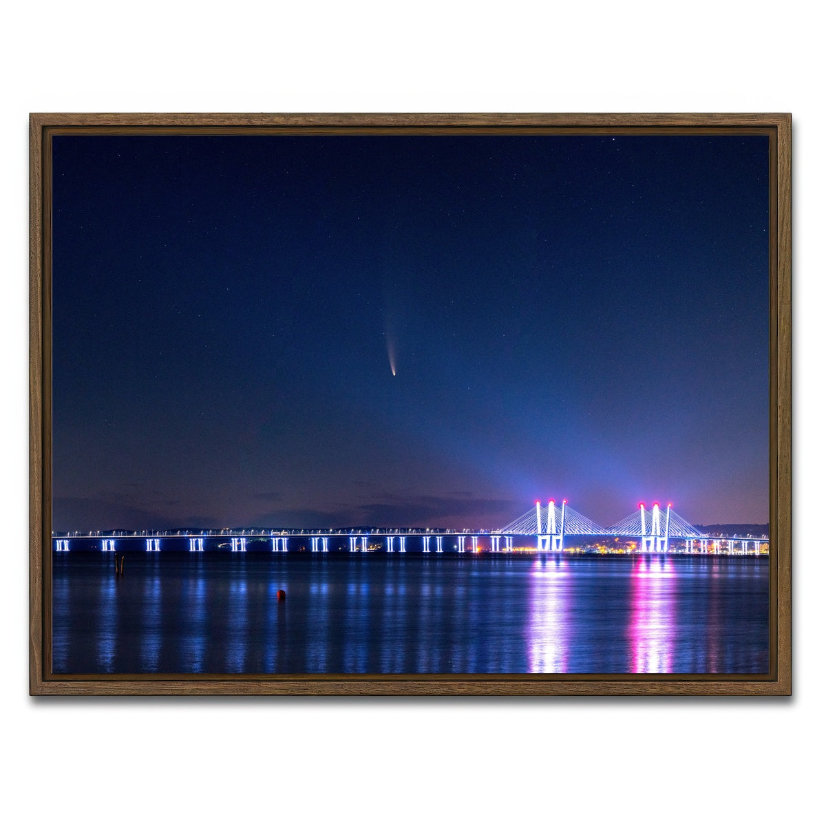 AUTO-MOCKUP WHITE | Neowise Panoramic | 1 Piece | Walnut Framed Canvas | group=4x3