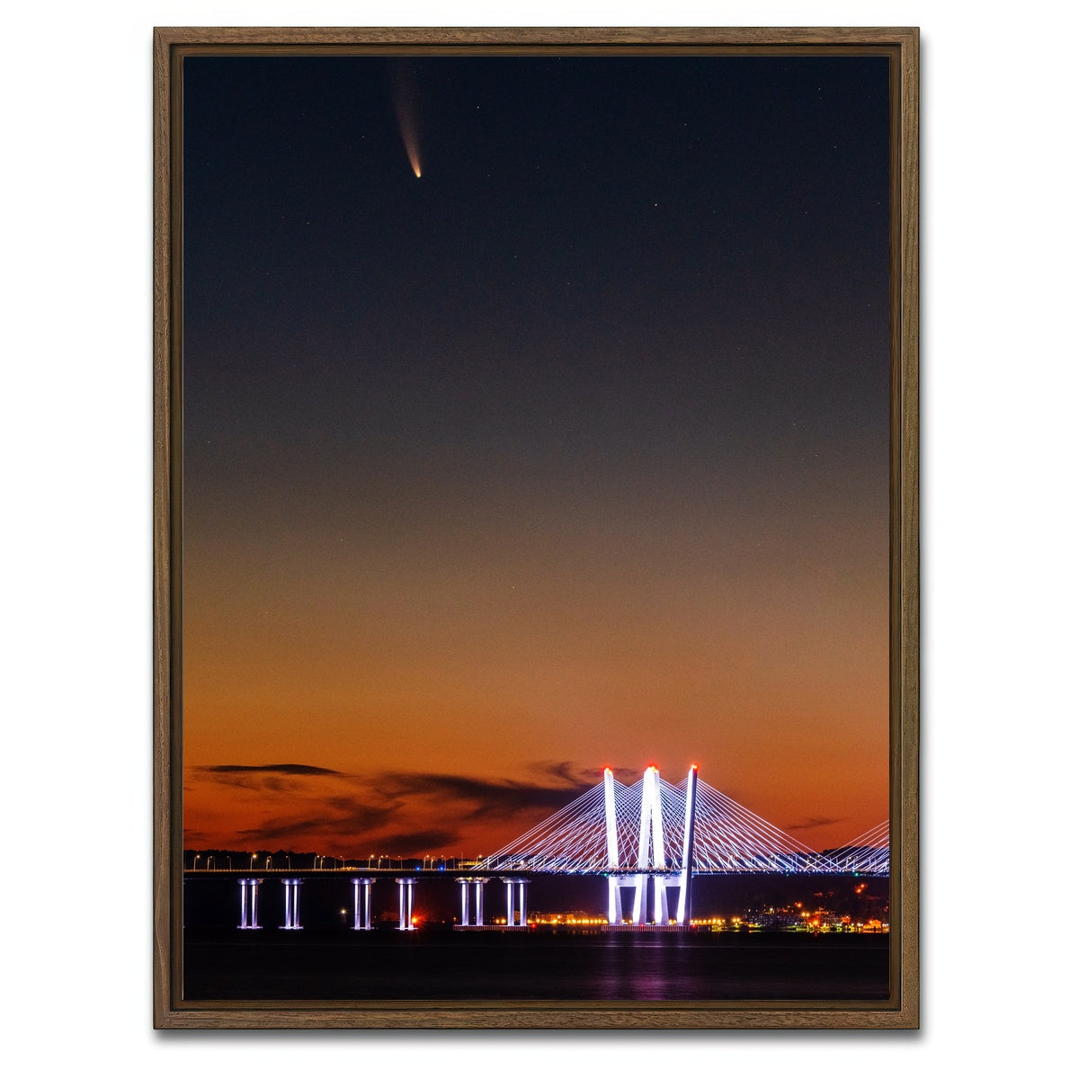 AUTO-MOCKUP WHITE | Neowise Portrait | 1 Piece | Walnut Framed Canvas | group=3x4