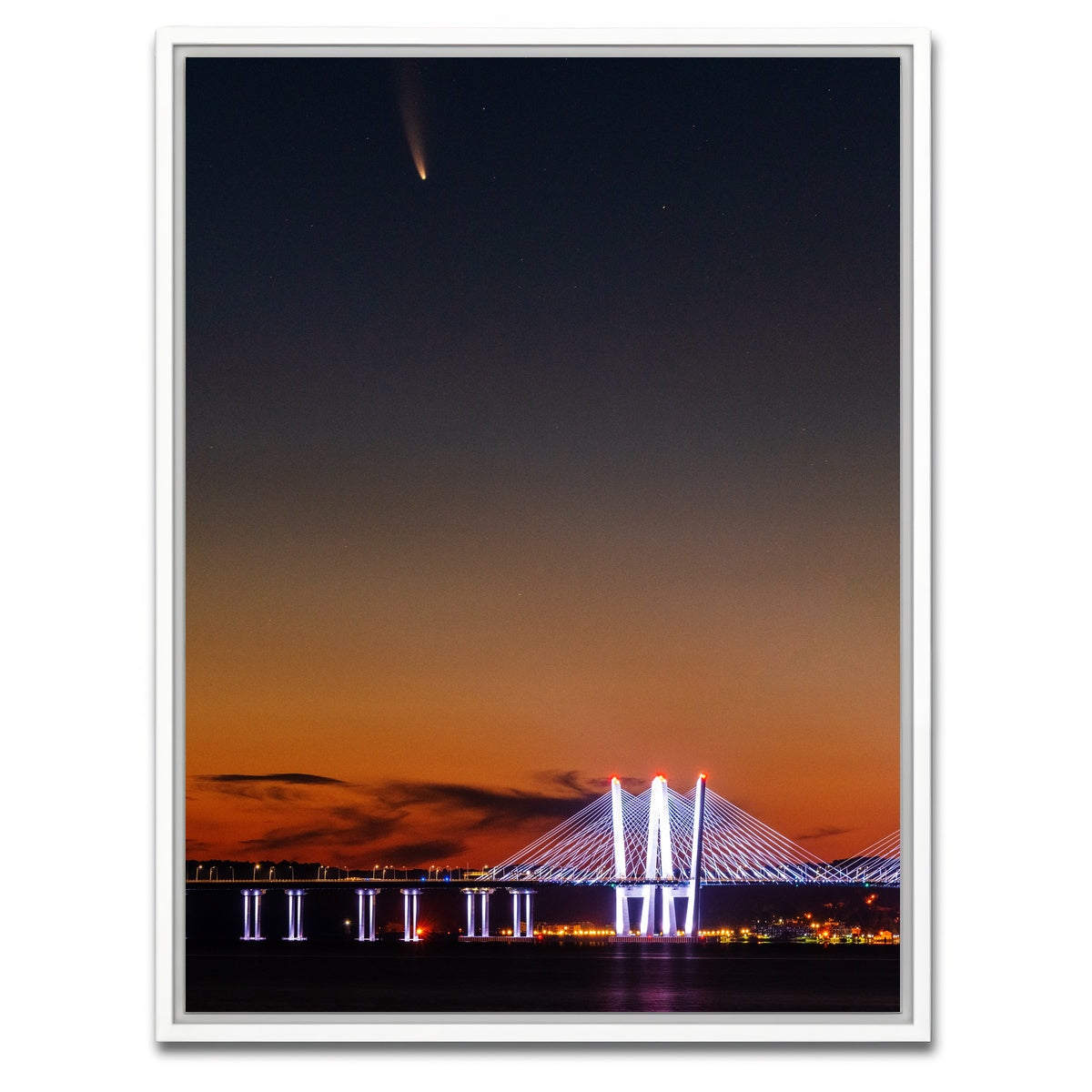 AUTO-MOCKUP WHITE | Neowise Portrait | 1 Piece | White Framed Canvas | group=3x4