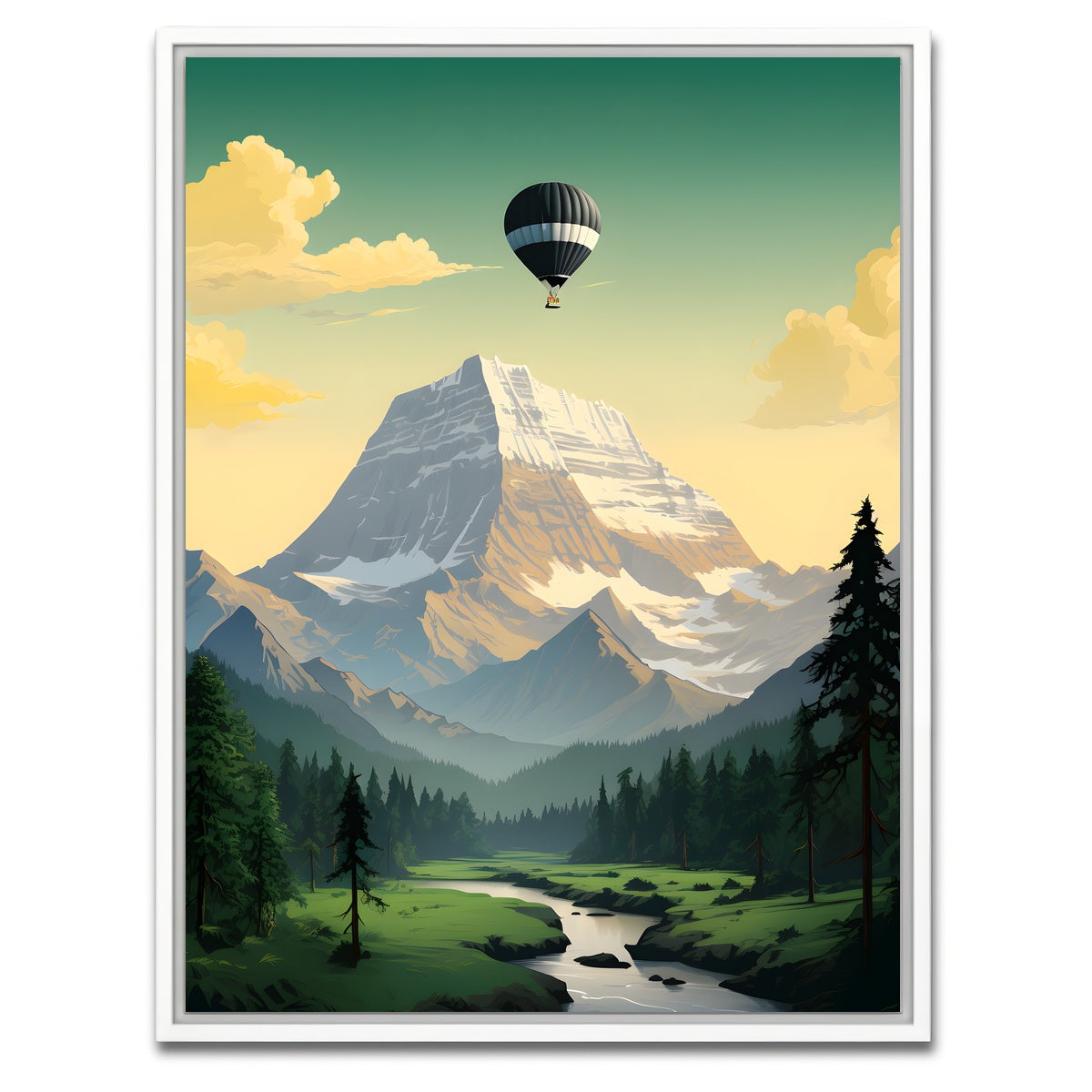 AUTO-MOCKUP WHITE | Nepal - Everest | 1 Piece | White Framed Canvas | group=3x4