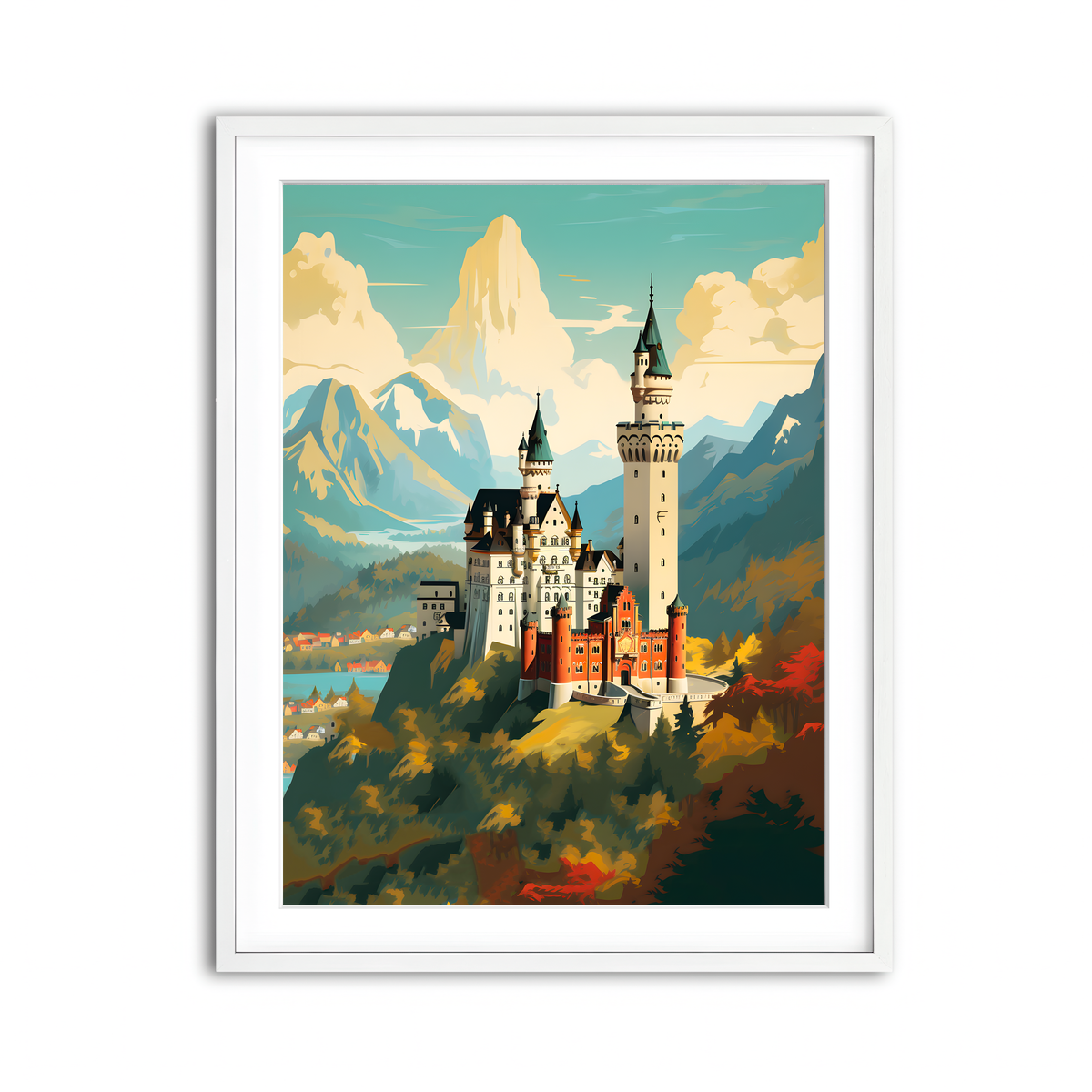 Framed Print 3x4 White