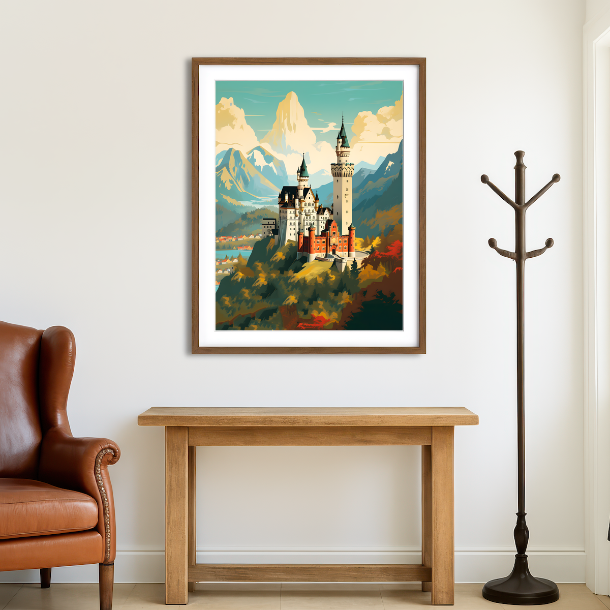AUTO-MOCKUP ROOM | Neuschwanstein Castle Wall Art