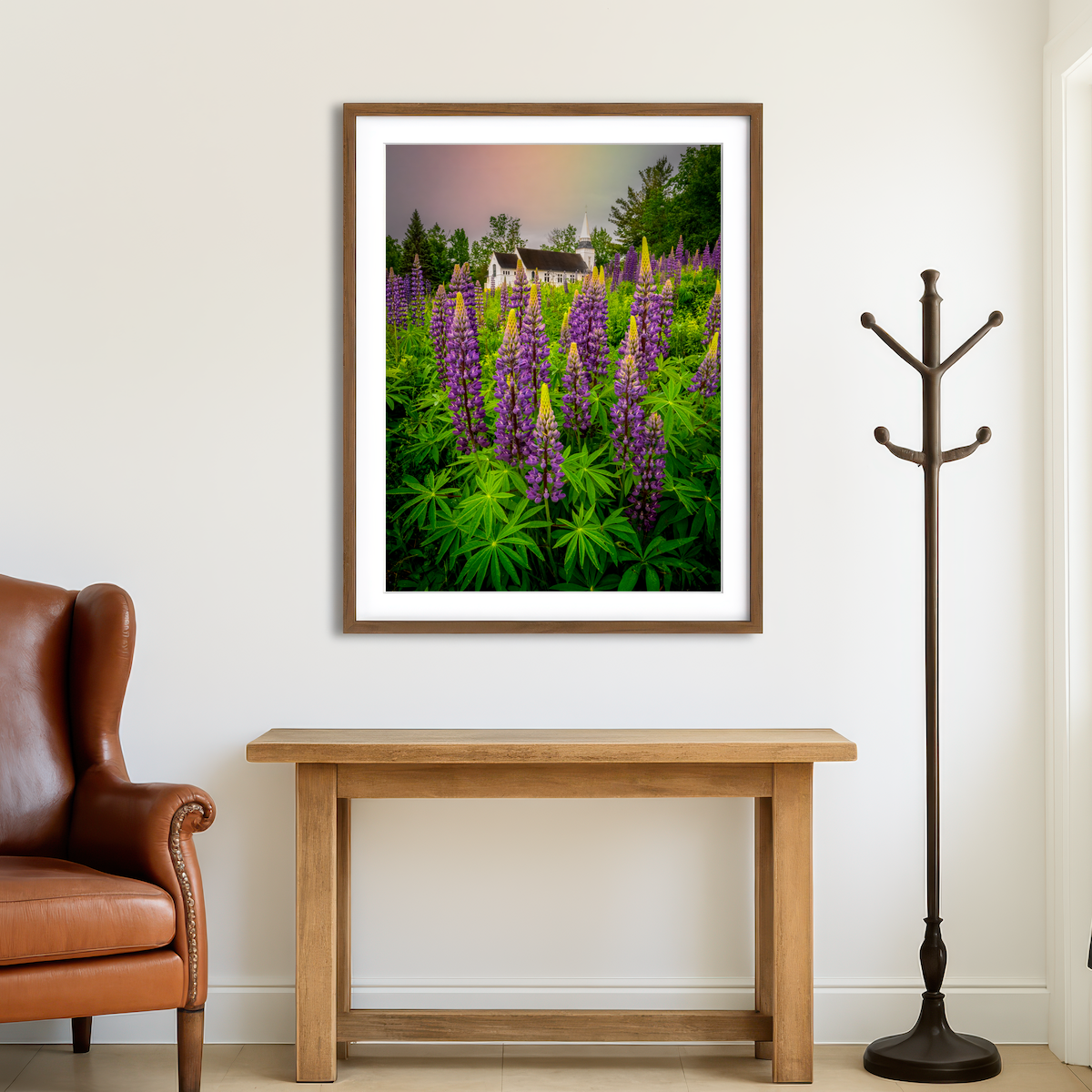 AUTO-MOCKUP ROOM | New Hampshire Lupines Wall Art