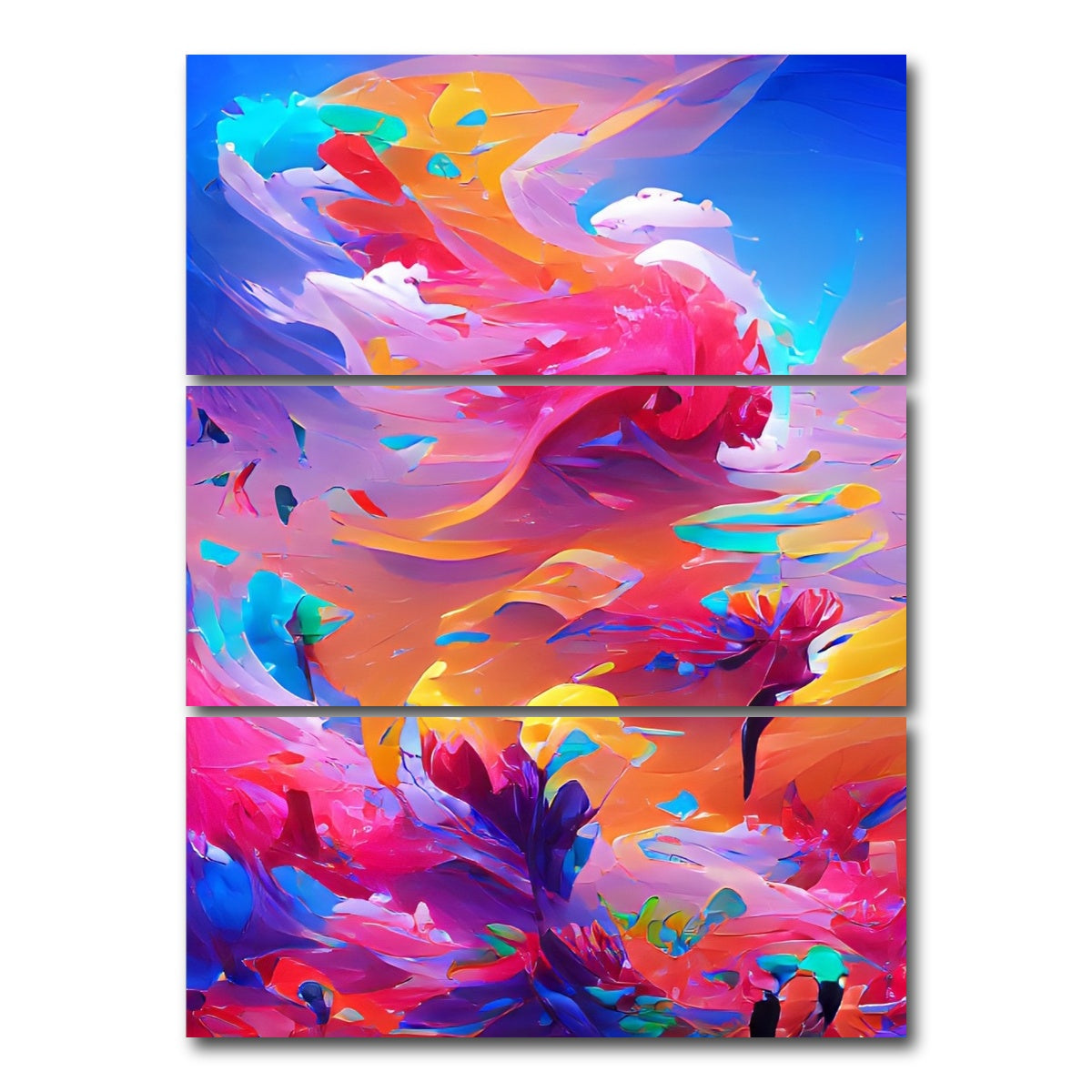 AUTO-MOCKUP WHITE | New World | 3 Piece | Gallery Wrap Canvas | group=8x18_stacked