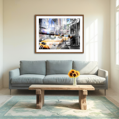 AUTO-MOCKUP ROOM | New York City Geometric Mix No. 9 Wall Art