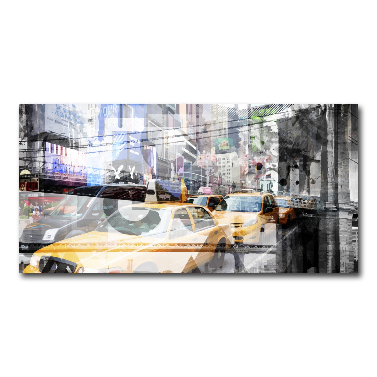 AUTO-MOCKUP WHITE | New York City Geometric Mix No. 9 | 1 Piece | Gallery Wrap Canvas | group=2x1