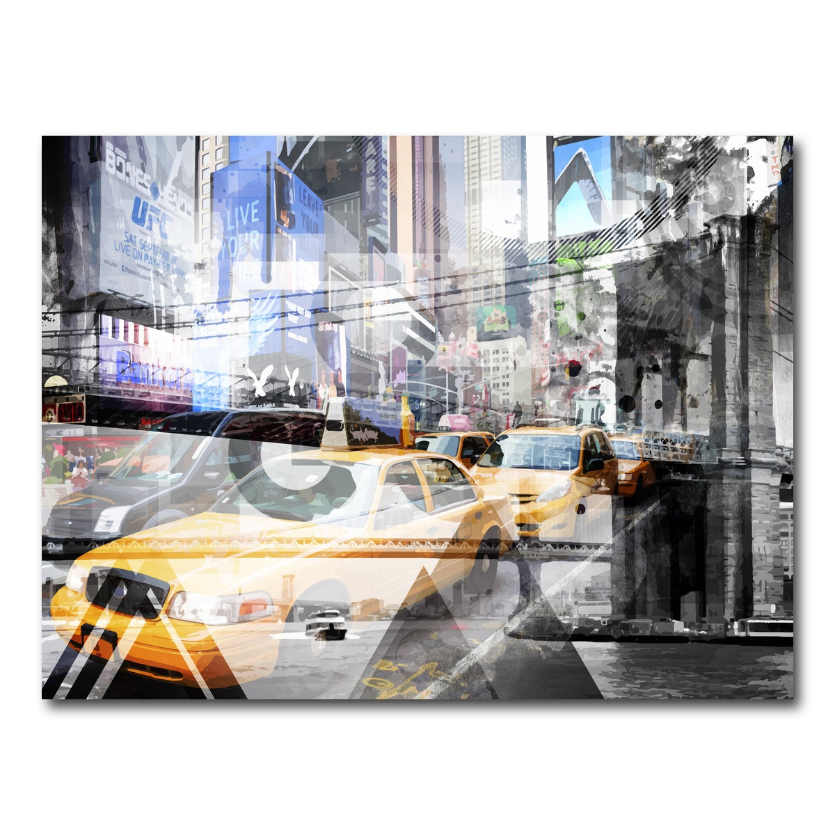 AUTO-MOCKUP WHITE | New York City Geometric Mix No. 9 | 1 Piece | Gallery Wrap Canvas | group=4x3