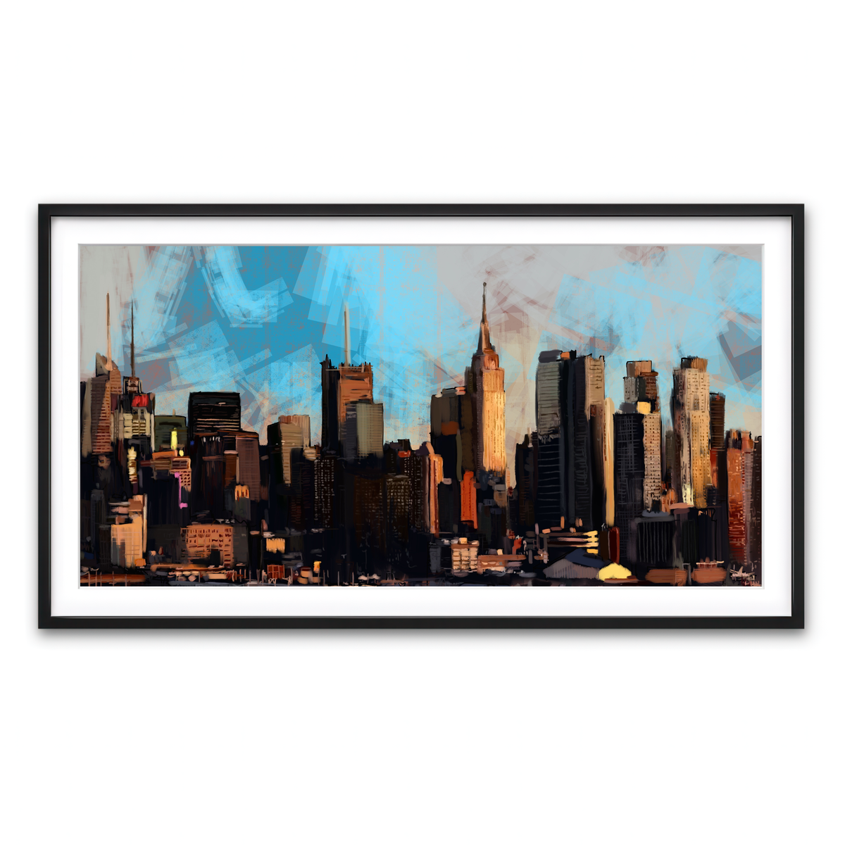 Framed Print 2x1 Black