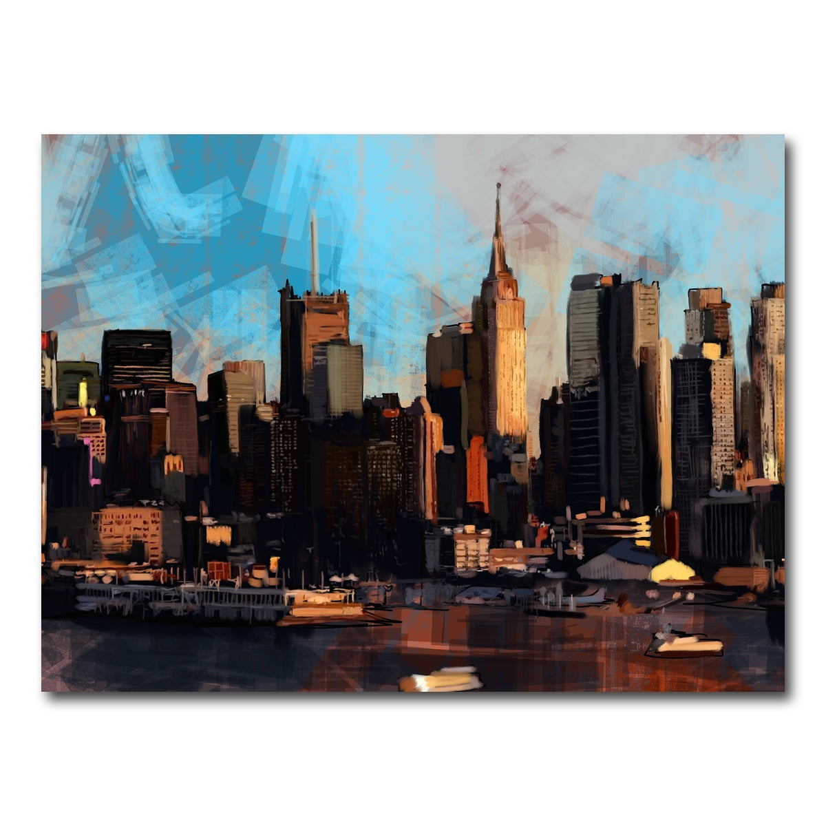 AUTO-MOCKUP WHITE | New York City Skyline | 1 Piece | Gallery Wrap Canvas | group=4x3