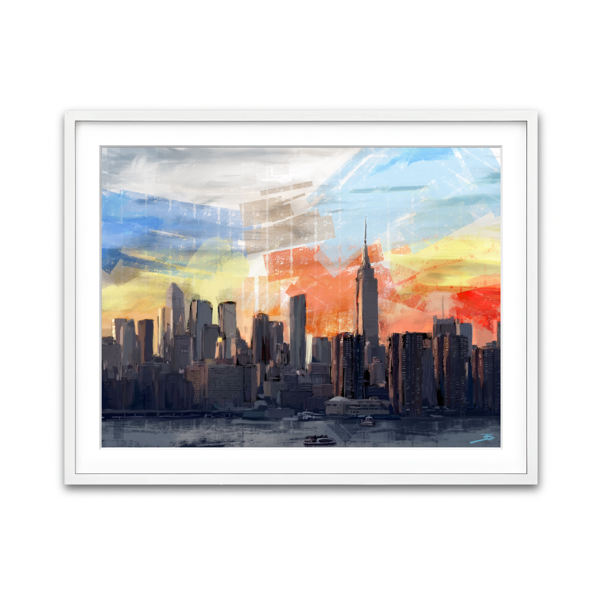 Framed Print 4x3 White