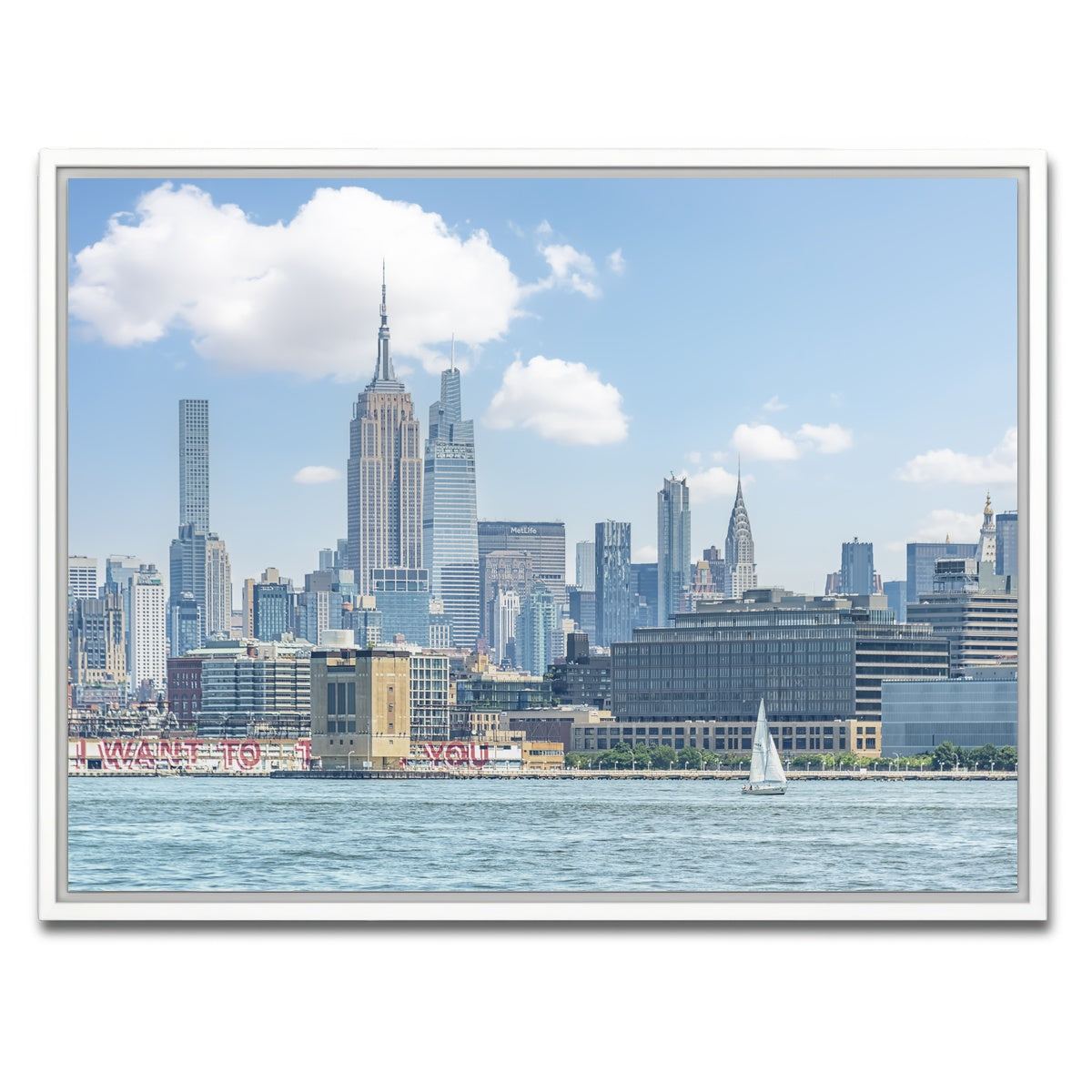 AUTO-MOCKUP WHITE | New York City | 1 Piece | White Framed Canvas | group=4x3
