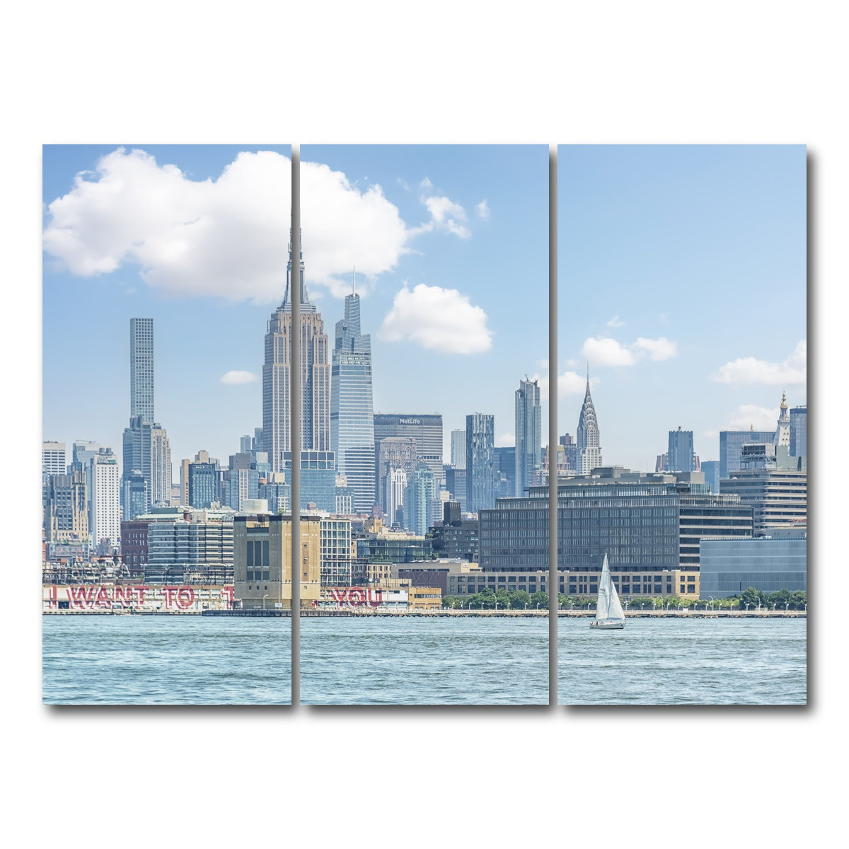 AUTO-MOCKUP WHITE | New York City | 3 Piece | Gallery Wrap Canvas | group=8x18