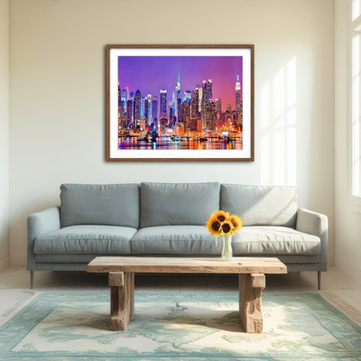 AUTO-MOCKUP ROOM | New York Skyline Wall Art