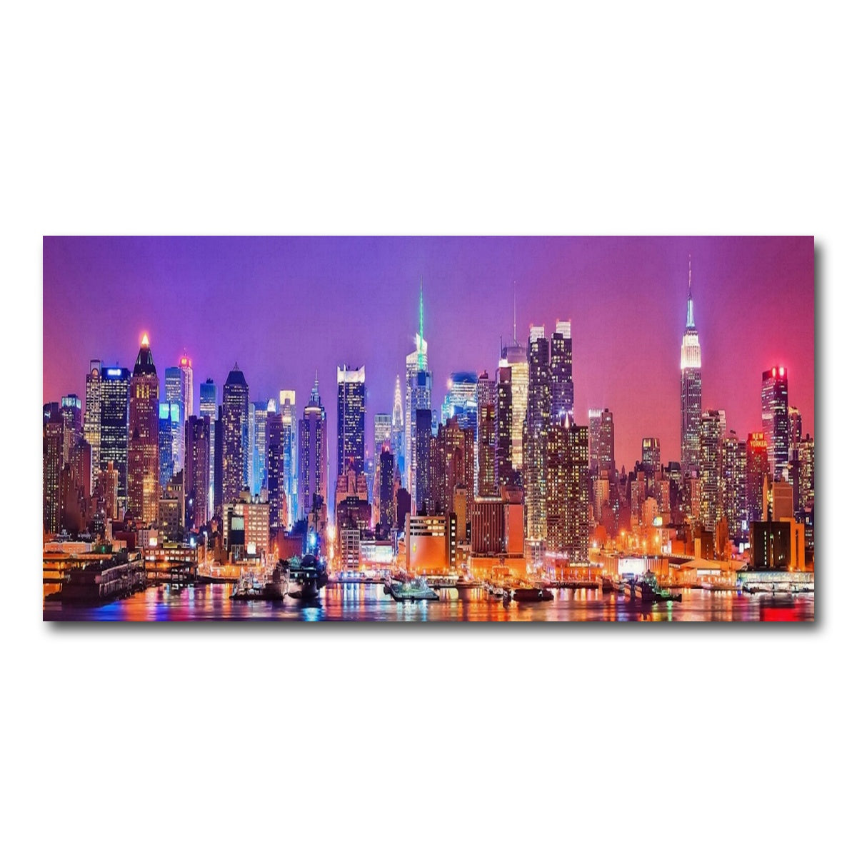 AUTO-MOCKUP WHITE | New York Skyline | 1 Piece | Gallery Wrap Canvas | group=2x1