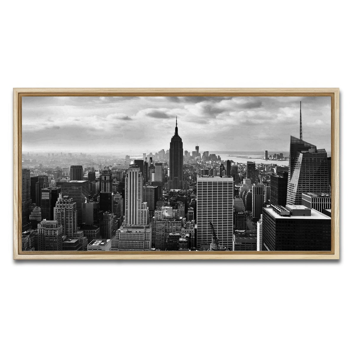 AUTO-MOCKUP WHITE | New York Skyline | 1 Piece | Natural Framed Canvas | group=2x1